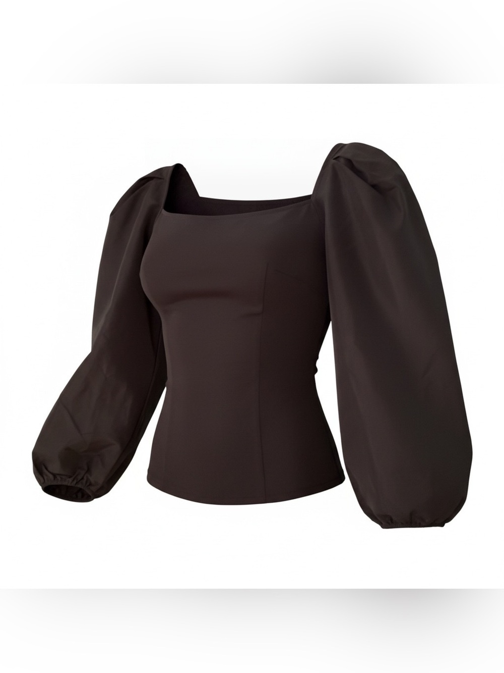 NWT LOFT Puff Sleeve Square Neck Top